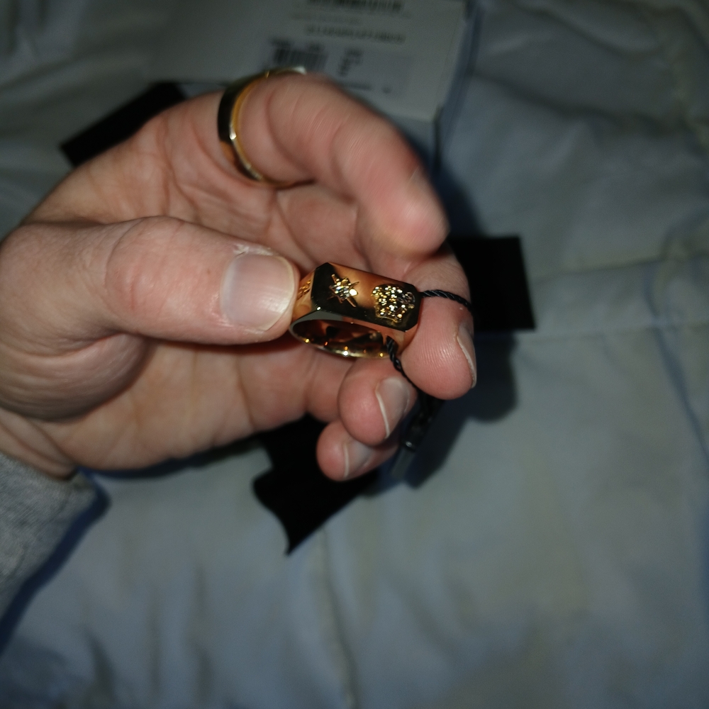 Versace Rose Gold Ring with Iconic Medusa Design